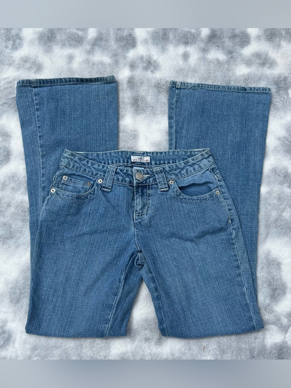 Wear it Declare It Medium Wash Low-Rise Flare Jeans